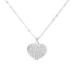 Pave heart pendant necklace