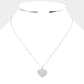 Pave heart pendant necklace