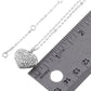 Pave heart pendant necklace