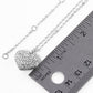Pave heart pendant necklace