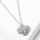 Pave heart pendant necklace