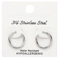 SECRET BOX Stainless Steel Huggie Hoop Earrings