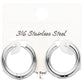 SECRET BOX Stainless Steel Round Classic Hoop Earrings