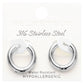 SECRET BOX_Stainless Steel Round Classic Hoop Earrings