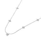 SECRET BOX Stainless Steel Stone Starburst Station Necklace