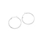 Stainless Steel 1.2 Inch Metal Hoop Pin Catch Earrings