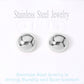Stainless Steel Dome Stud Earrings
