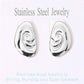 Stainless Steel Swirl Plate Earrings