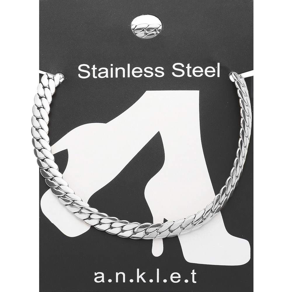 Stainless Steel Wheat Link Chain Anklet