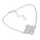 Stone Paved Quatrefoil Pointed Bracelet