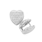 Textured Heart Metal Huggie Earrings
