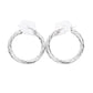 Twisted Stainless Steel Hoop Pin Catch Earrings
