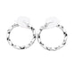 Twisted Stainless Steel Hoop Pin Catch Earrings