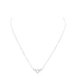 White Gold Dipped Cubic Zirconia Wings Pendant Necklace