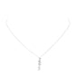 White Gold Dipped Mama Metal Message Pendant Necklace