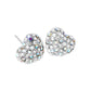 Crystal Pave Heart Stud Earrings