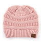C.C CRISS CROSS PONYTAIL KNIT BEANIE