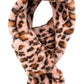 C.C Faux Fur Scarf With Leopard Pattern