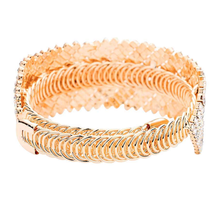 Crystal Rhinestone Adjustable Evening Bracelet
