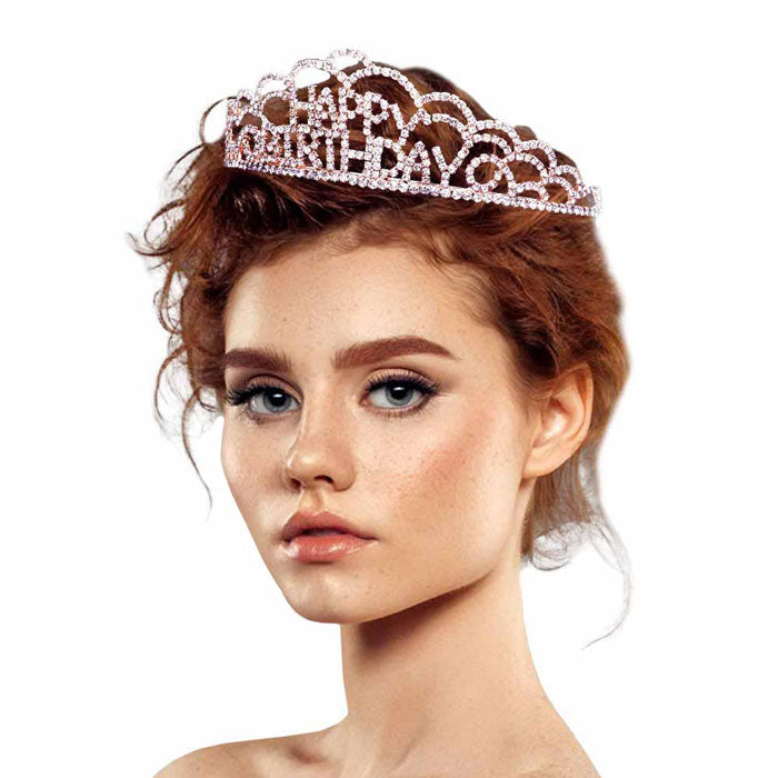 Crystal Rhinestone Happy Birthday Party Tiara