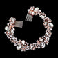 Floral Pave Glass Crystal Hair Comb