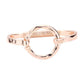 Women's Hammered Open Metal Circle Hook Bracelet