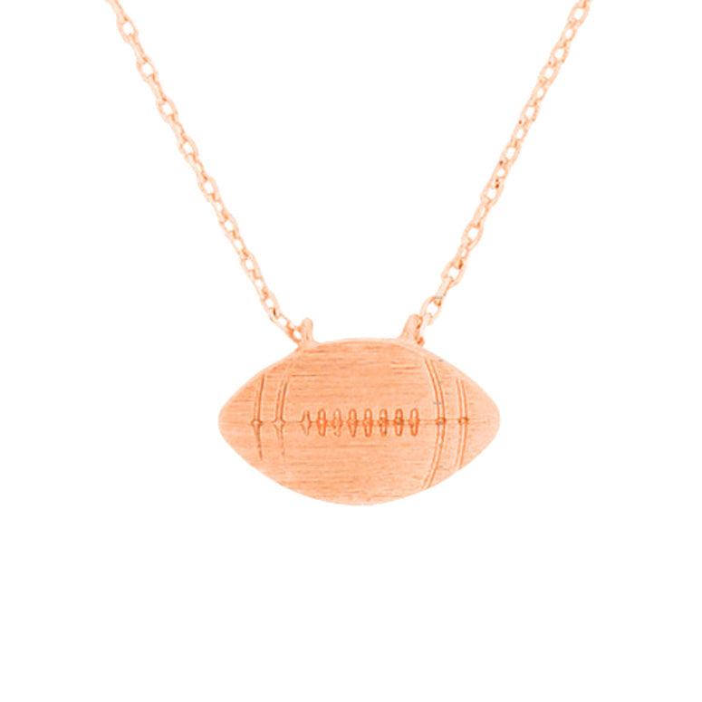 Metal Football Pendant Necklace