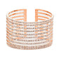 Rhinestone Pave Split Cuff Evening Bracelet