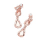 Teardrop Stone Accented Rhinestone Pave Necklace