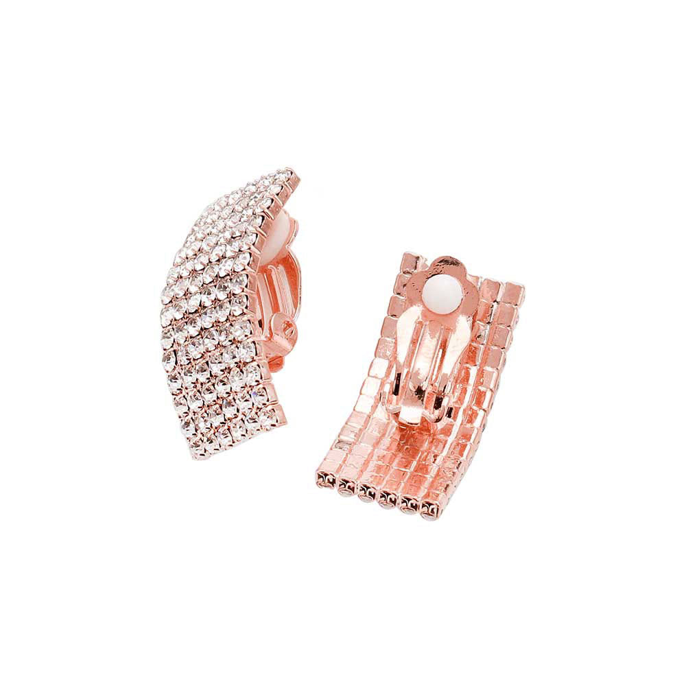 Trendy Crystal Rhinestone Pave Collar Necklace Earring Set