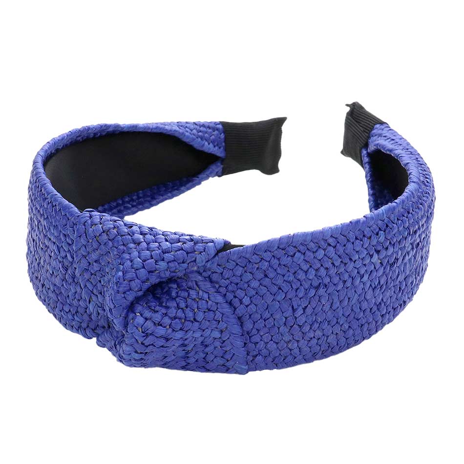 Trendy Straw Knot Burnout Headband