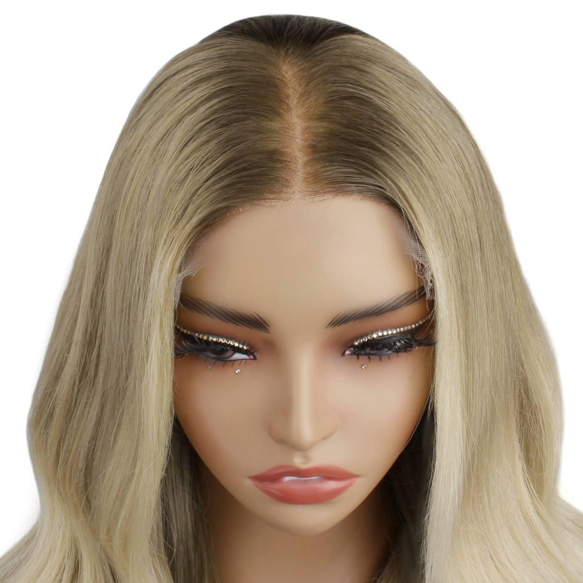 Peluca de cierre de encaje HD 5x5 sin pegamento Ruby en bruto, teñida profesionalmente, 100% cabello humano