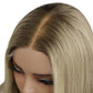 Peluca de cierre de encaje HD 5x5 sin pegamento Ruby en bruto, teñida profesionalmente, 100% cabello humano