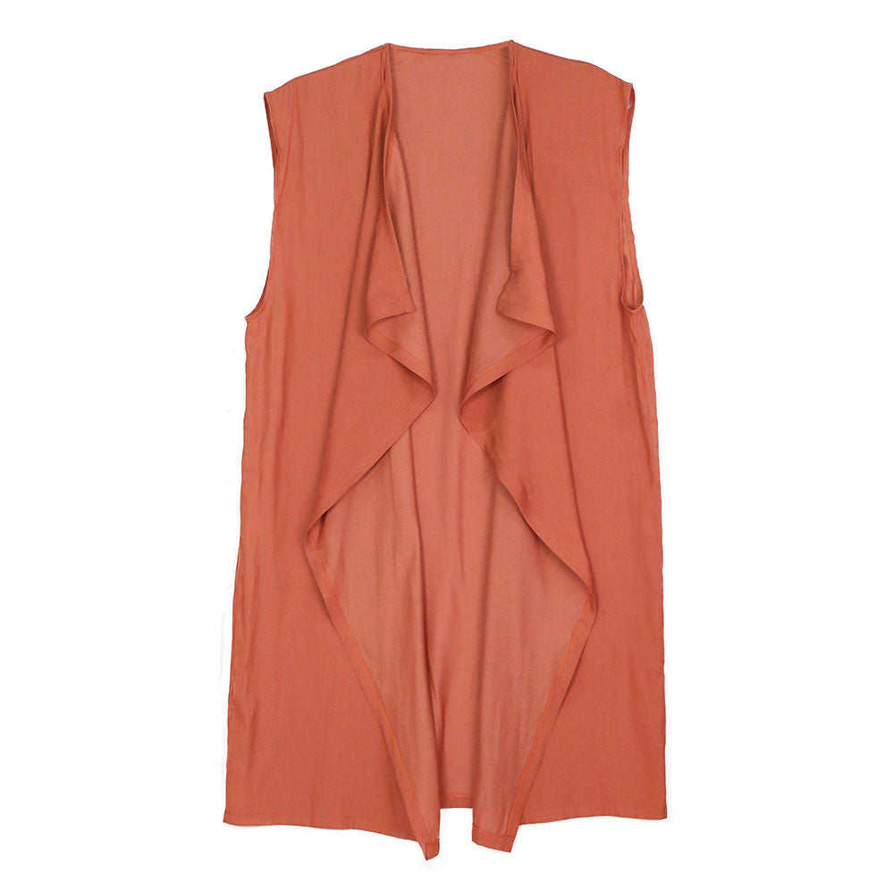 Waterfall Lapel Satin Vest