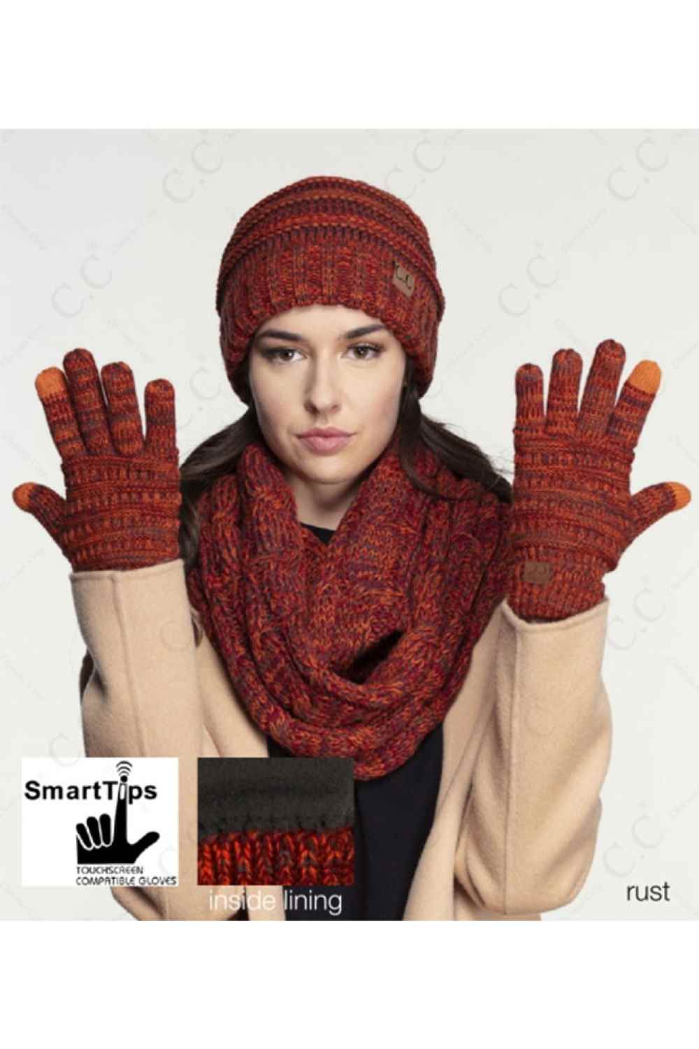 C.C Multi Color Gloves With Lining Inside