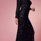 Nox Anabel S1013 One Sleeve Shoulder Strap Sequins/Beading Fitted Gown