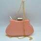 Glossy Hard Shell Clutch with Rhinestone Clasp and Chain Strap