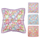Colorful Heart Pattern Print Square Bandana Scarf