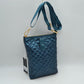 Quilted Vertical Crossbody Pouch Bag with Front Snap Pocket