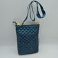 Quilted Vertical Crossbody Pouch Bag with Front Snap Pocket
