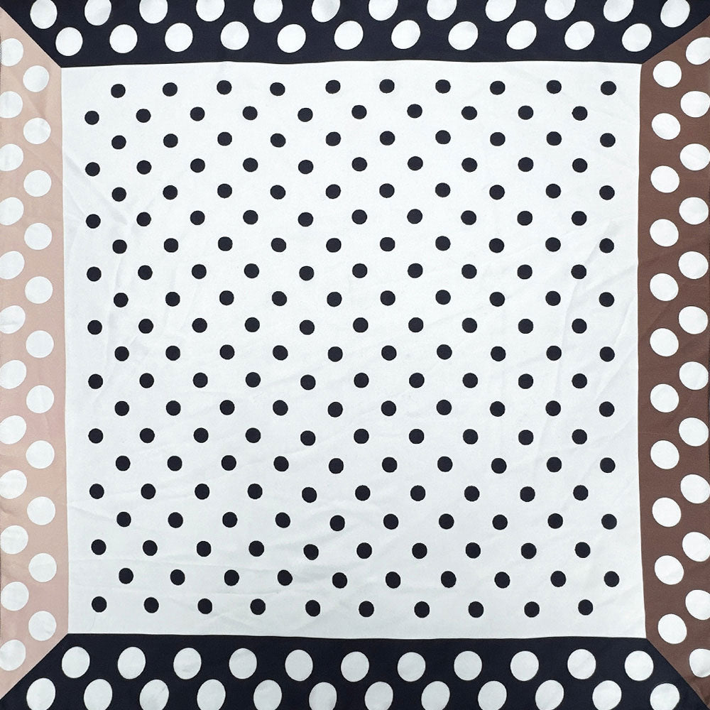 Classic Polka Dot Pattern Print Square Bandana Scarf