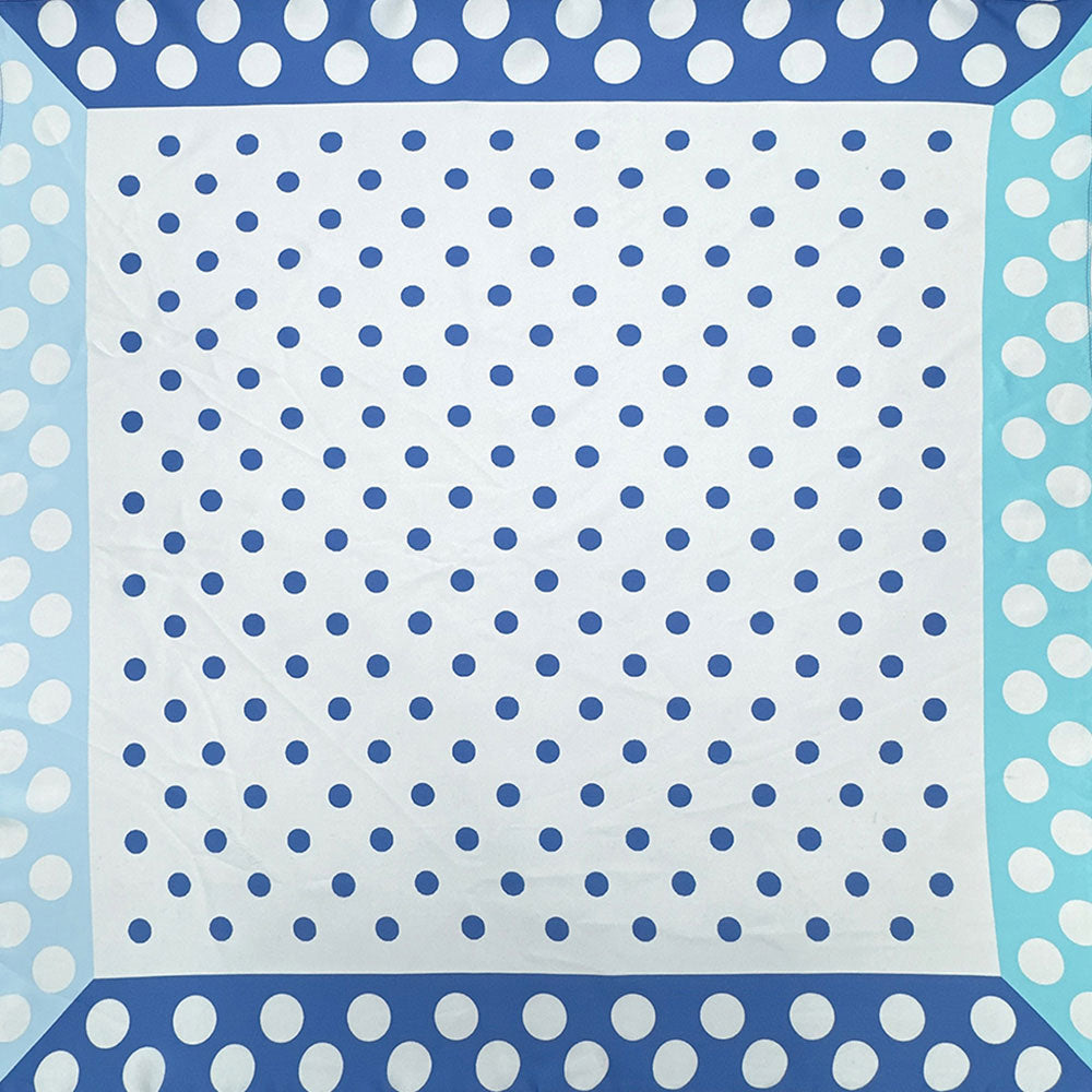 Classic Polka Dot Pattern Print Square Bandana Scarf