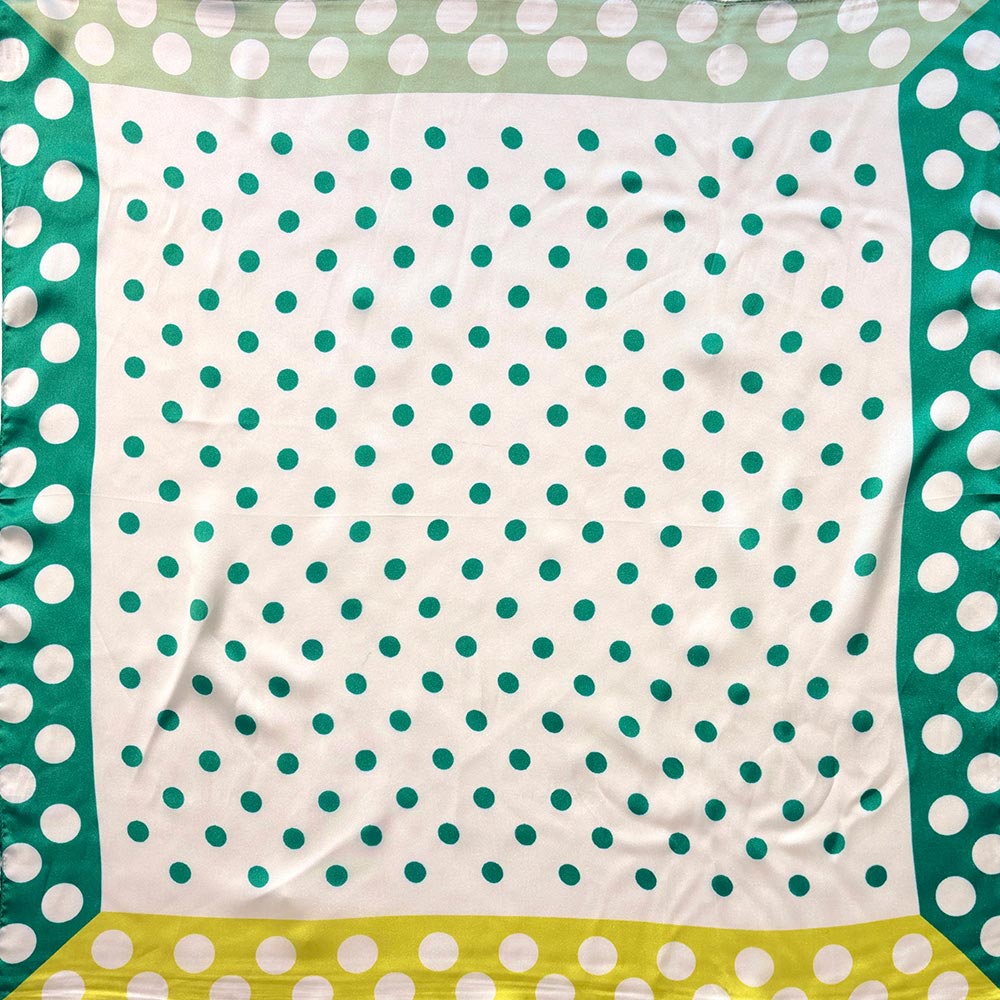 Classic Polka Dot Pattern Print Square Bandana Scarf