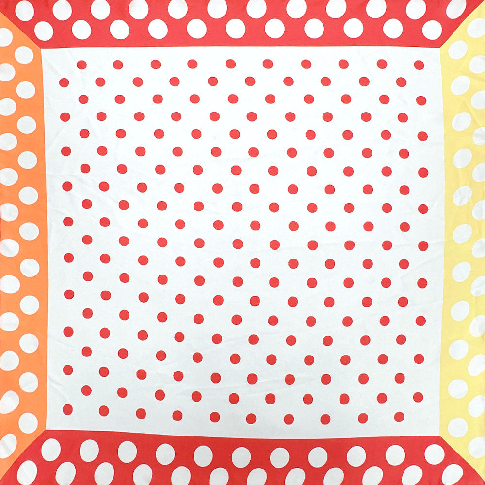 Classic Polka Dot Pattern Print Square Bandana Scarf