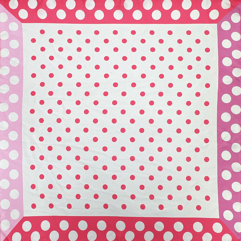 Classic Polka Dot Pattern Print Square Bandana Scarf