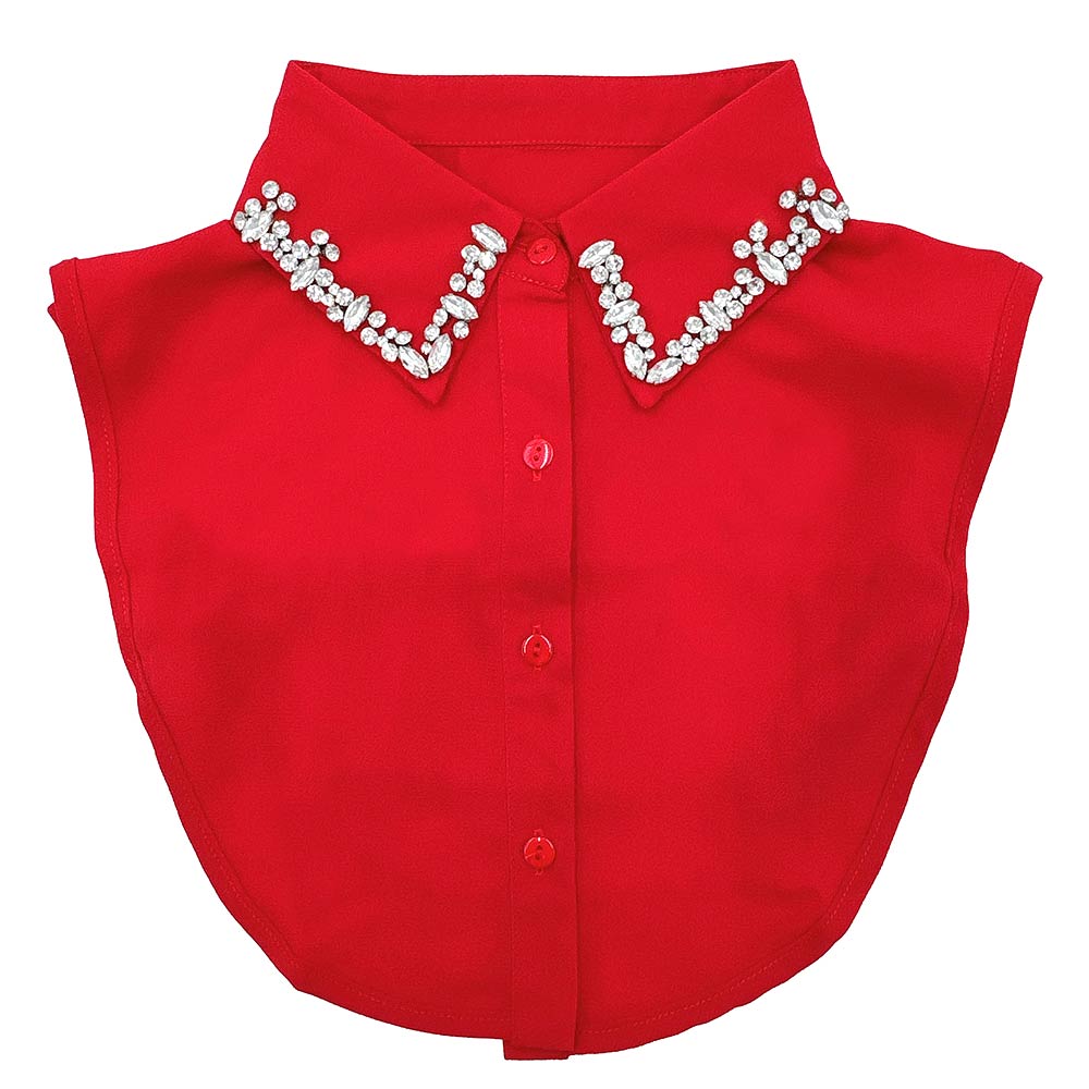 Rhinestone Collar Detachable Shirt Insert