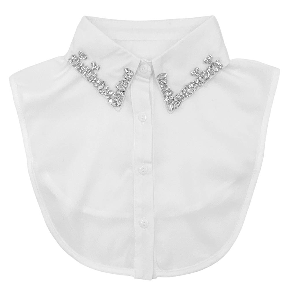 Rhinestone Collar Detachable Shirt Insert