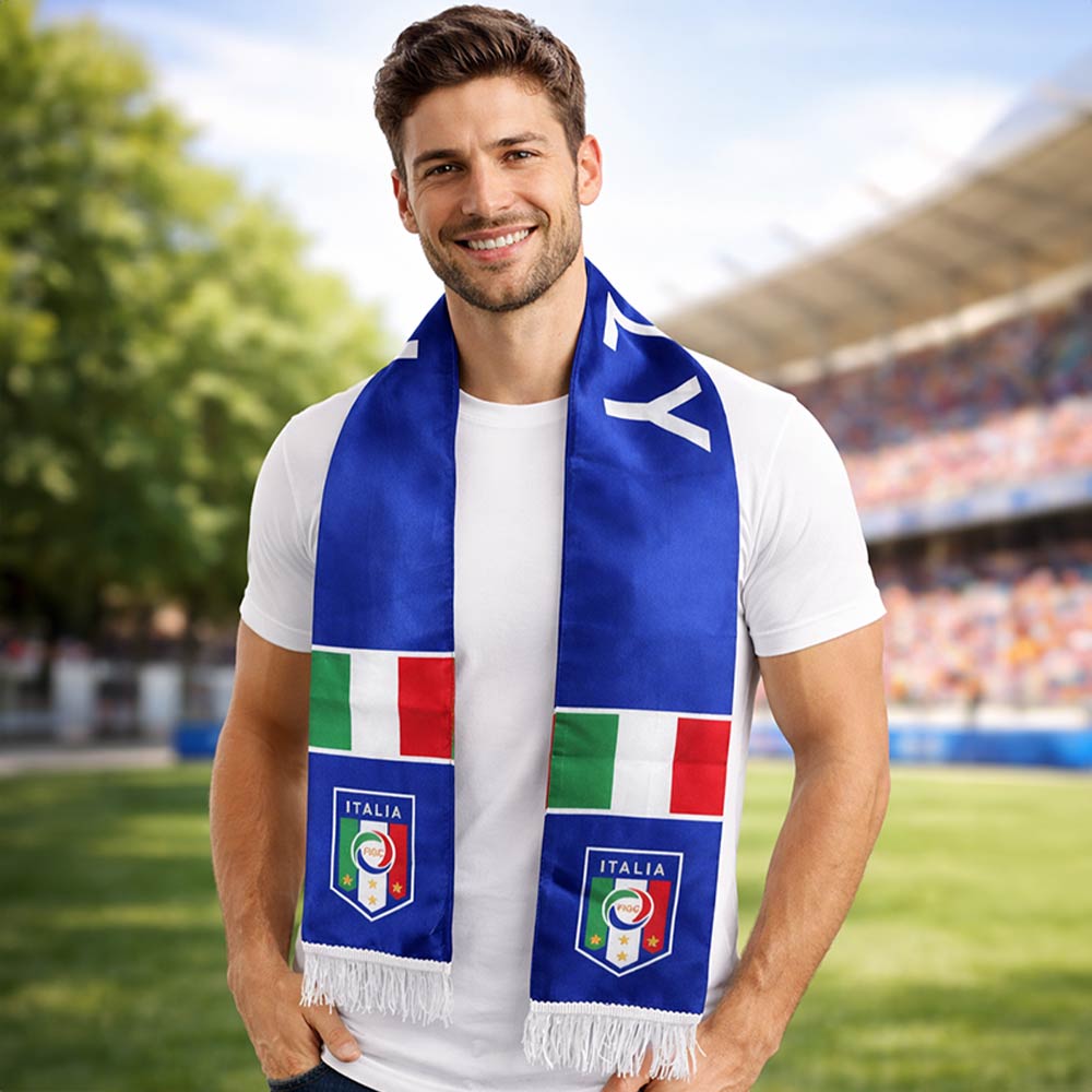 Italy National Team World Cup  Soccer Fan Fringe Scarf