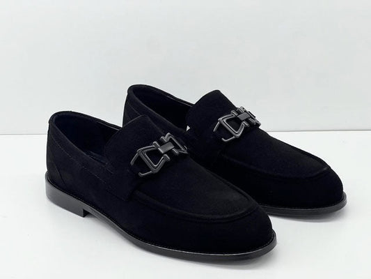 C Collection Suede Loafer - Black