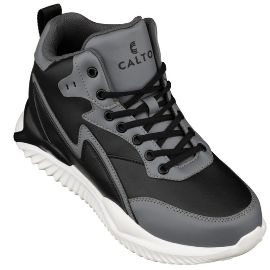 CALTO - S3061 - 4 Pulgadas Más Alto (Negro/Gris) - Zapatillas Ligeras